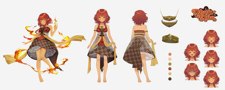 Siarasa - Dhatu Elna Concept, initial design, illustration and Live2D-ready assets