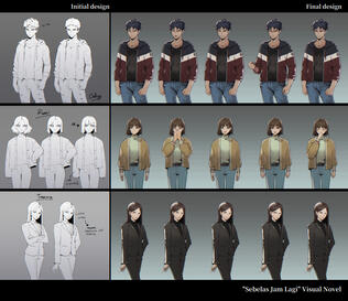 Sebelas Jam Lagi VN (2023) - Character Design